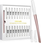 Dermaplaning Tool for Face Exfoliation, with 20 Replaceable Blades, Facial Shaver/Eyebrow Razor, Peach Fuzz Removal Eyebrow Shaper for Women, Easy to Use Dermaplaner Help Exfoliate and Smooth Skin