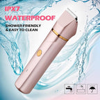 Bikini Trimmer for Women 2-in-1 – Rechargeable Electric Razors for Women, Painless Electric Shaver for Bikini, Underarm, Legs, Arms – IPX7 Waterproof, Compact Travel Design