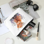 Western cosmetic bag highland cow