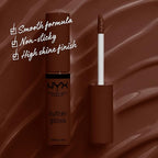 NYX PROFESSIONAL MAKEUP Butter Gloss Brown Sugar, Non-Sticky Lip Gloss - Lava Cake (Rich Brown)
