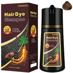 Instant Brown Hair Dye Color Shampoo 3 in 1 for Gray Hair Coverage - Herbal, Easy to Use, Long Lasting for Women & Men, 500Ml (Dark Brown)