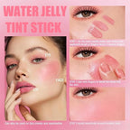 4PCS Milk Cooling Water Jelly Tint, Jelly Tint, Makeup Jelly Blush Stick, Vegan, Milk Jelly Blush, Multi-Use Cheek and Lip Stain, Cruelty Free, Blush Stick for Cheeks and Lips with Gift