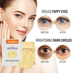 Organic 24K Gold Eye Mask with Collagen. Treatments reduce Puffy Eyes and Dark Circles Reduce Wrinkles and Fine lines