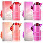 4PCS Milk Cooling Water Jelly Tint, Jelly Tint Makeup Jelly Blush Stick, Cruelty Free, Milk Jelly Blush, Blush Stick for Cheeks and Lips with Gift