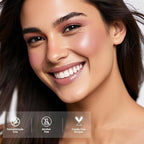 Multi Cream Blush & Blush Brush Set, Korean Makeup Blush for Cheeks, Multi-Use Face Balm, Lightweight & Hydrating, Blendable Color, Non-Greasy, Soft Bristles for Radiant Finish (Nude Gardenia)