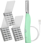 SPA SCIENCES - SIMA Patented Dermaplane Razor for Women Face – Painless 2-in-1 Facial Exfoliation & Peach Fuzz Hair Removal – Anti-Aging – 3 Speeds – Rechargeable – 19 Weeks Treatment