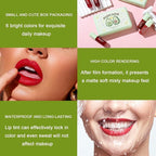 6 Colors Lip Tint Stain Set,Korean Velvet Water Lip