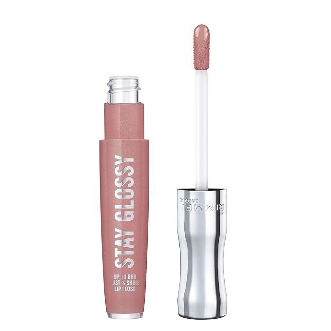 Rimmel Stay Glossy 6HR Lip Gloss, Blushing Belgraves, 0.18 Fl Oz (Pack of 2)