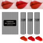 VERONNI 3 Colors Matte Lip Mud,Velvet Lip Gloss Set Multi-Purpose Matte Lipstick, Long Lasting Non-Sticky Gloss Smooth Pack Of 3 Lip Gloss Blush Makeup Set For Lips And Face (Set B)