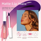 3Pcs Peel-Off Lip Tint Set - Tattoo Lip Stain Kit in 3 Vibrant Colors, Long-Lasting Matte Finish, Moisturizing Peel-Off Lip Mask, Waterproof & Smudge-Proof, 24H Color Hold (3PCS, 3)