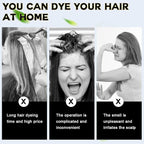 Dark Brown Hair Dye Shampoo 3 in 1 for Gray Coverage for Women Instant Natural Hair Color Shampoo Semi Permanent 500ML - Champu Para Canas Mujer