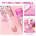 Conversionh Color Changing Lip Oil, Conversion Lip Stain, Conversionh Lip Oil, Boss up Magic Color Changing Lip Oil, Warm Change Hydrating Plumping Lip Nourishing Non-stick Oil (Pink)