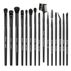 Bueart Design 15Pcs Professional Eyeshadow Brush Set For Eye makeup Blending,Brow grooming,Concealing,eyeshader, With premium ultra soft synthetic vegan Hair