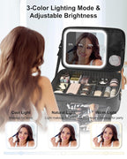 Relavel makeup train case with