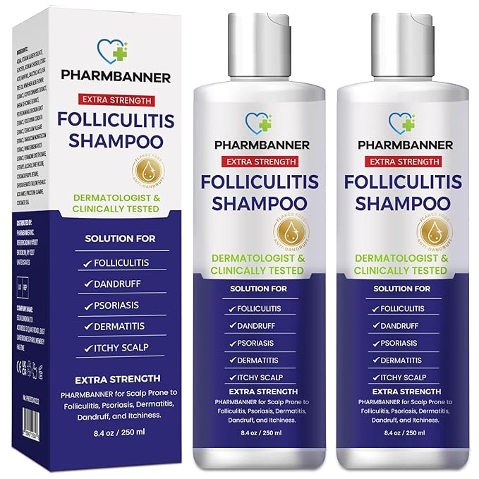 Anti-Fungal Shampoo for Itchy, Dry Scalp – Supports Scalp Health, Helps with Folliculitis, Seborrheic Dermatitis & Scalp Flaking-2 Pack