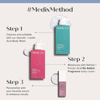 Medix 5.5 Body Scrub Skin Care Glycolic Acid Exfoliating Body Cleanser KP Bump Eraser | AHA + Lactic Acid Anti Aging All Skin Type Wash | Keratosis Pilaris & Acne | Foaming Body & Face Wash, 15 Fl Oz