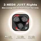 Facial Hair Removal for Women, 3D Floating Blade Rotary Razor, Wet/Dry Electric Shaver, Portable & USB Rechargeable Epilator Hair Remover for Face, Upper Lip, Chin, Arms & Legs (Black)