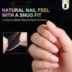 Extra Short Coffin Nail Tips, 240Pcs Soft Gel Nails, Half Matte Full Cover False Nail Tips for Nail Extension, Manicure, Home DIY, Salon, 12 Sizes, Pre-Shaped Acrylic Gelly Nails