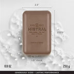 Mistral Bar Soap, Teak Wood, Large Bar