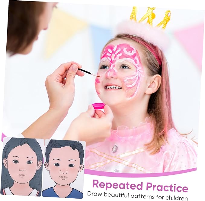 ADOCARN 2pcs Makeup Practice Board Makeup Training Face