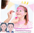ADOCARN 2pcs Makeup Practice Board Makeup Training Face Colored Makeup Template Painting Exercise Template Cosmetic Makeup Template Eyelid Face Board Double Eyelid Plastic Child Face Paint