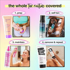 b.tan Clear Self Tanner Bronzing Water Foam | Just Act Natural - Best 1 Hour Express Sunless Tanning Mousse, Dark, Transfer-Free, Enriched With Coconut Water & Vitamin E, Face & Body, 6.7 Fl oz