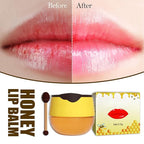 2pcs Honey Lip Balm, Lip Hydrating Prevention Dry and Cracked Lip Scrubs Exfoliator, Day and Night Repair Lip Sleeping Masks Honey Lip Balm