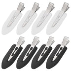 8Pcs No Bend No Crease Hair Clips - Styling Duck Bill Clips Alligator Hair Barrettes for Styling Sectioning Small Gifts for Women Girl Salon Hairstyle Hairdressing Bangs Waves, Black & White