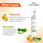 Vitamin C & Cucumber Under Eye Cream Gel Roll on Massager For Dark circles, Puffy Eyes