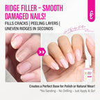 Nail Repair for Women: 8 in 1 Pink Nail Hardener Extra Strong and Growth - 15ML Natural Nail Polish Hardener Ridge Filler Strengthener for Weak and Damaged Nails 15ml