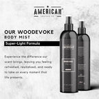 Woodevoke Body Mist For Men 8 oz, Made in USA, Quick Absorption, Quality Potent Ingredients, Long-Lasting, Non-GMO, GMP Certified, Cruelty-Free Products
