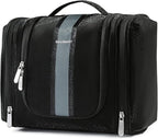 BAGSMART Extra Large Toiletry Bag Hanging Toiletry Bag for Travel, Water-resistant Cosmetic Makeup Travel Bag, Capacity Travel Bag Organizer for Full-size Toiletries, Black-Large
