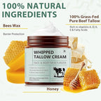 4.2oz Grass Fed Beef Tallow for Women and Girls, Organic Grass Fed and Finished Tallow For Skin - Face & Body(Unscented)