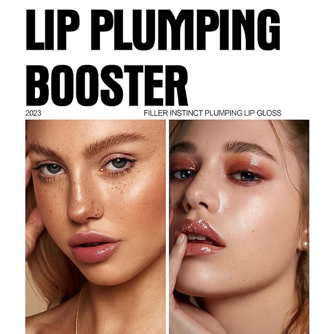 6 Colors Lip Plumper, Hydrating & Smooth Wrinkles, Enhancing Plump Effect for Fuller Lips, High Shine Glaze, Long Lasting Nourishing for Women Girls (# 02)