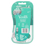 Gillette Venus Extra Smooth Sensitive Disposable Razors for Women with Sensitive Skin, 2 Count (Pack of 2)