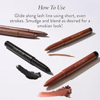 LAURA GELLER NEW YORK Kajal Longwear Kohl Eyeliner Pencil Duo - Deep Black & Smoky Taupe - Caffeine and Vitamin E - Smooth & Blendable Liner - Built-In Sharpener