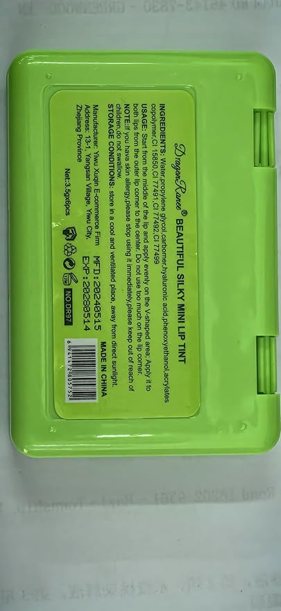 6 Colors lemon Lip Tint Stain Set, Korean Velvet Lip Stain Lip Gloss Lip Tint Stain Mini Liquid Lipstick, Long lasting Waterproof Non-Stick Cup Multi-Use Lip and Cheek Tint, High Pigment, Vivid Color