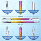 2pcs metal pink-yellow gradient cuticle