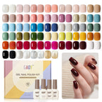 GAOY 42 Pcs Gel Nail Polish Kit, Black White Jelly Nude Pearl Glitter Colors All Seasons Gel Nail Polish Set with Glossy & Matte Top Coat and Base Coat for Salon and DIY Manicure at Home