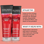 John Frieda Radiant Red, Color Boosting Conditioner, Hydrates and Enhances Red Tones with Pomegranate Extract and Vitamin E for Natural or Color-Treated Hair, 8.3 Oz, Pack of 2