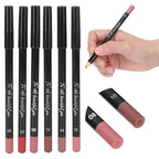 6pcs Lip Liner, Professional Waterproof Matte Long Lasting Long