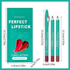 Erinde 6PCS Lip Liner Pencil, Nude Lip Liner Set with Lip Liner Sharpener, Matte Dark Brown Pink Red Mauve Series Lip Liner Pack, Waterproof Long Lasting Liner Crayon Lipstick for Women Daily Makeup