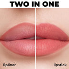 Matte Gel Lip Liner Pencil | Weightless & CreamyTexture - Sharpenable - Longwear & Waterproof - High Pigmented & Flawless Finish - Cruelty-free & Paraben-Free, 408, 1,7g/0.05oz. (Rose Plum)