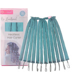 Octocurl Heatless Hair Curler - No Headband Octopus Curler - Overnight Curls for Medium Length Hair (Satin - Jade)