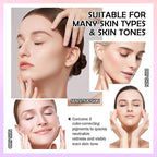 2PCS One Step Color Corrector,Tri-Color Color Correcting Facial Serum,Moisturizing Color Changing Foundation,Oil Control Tinted Moisturizer Isolation Cream for Face Makeup Primer Base