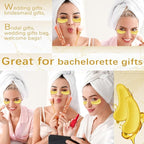 60 Pairs 24k Gold Under Eye Patches for Dark Circles Puffiness Wrinkles Individually Packaged Under Eye Patches Mask with Acid and Collagen for Relieves Pressure and Reduces Wrinkles