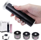 4.8IN Longer Electric Foot Callus Remover with 120pcs Sandpaper Discs, Professional Aluminum Callus Remover for Feet, Stepless Speed Control Pedicure Tools for Dead Skin (Black-pro)