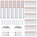 AMORIX 72 Pack 5ml Lip Gloss Tubes with Wand 5ml Empty Rhinestone Lip Gloss Containers Cute Lipgloss Bottles Lip Gloss Supplies Kit + Labels for DIY Lip Gloss Base