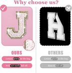 Initial letter patch makeup bag,