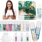 50 Sets Inspirational Lip Balm Gifts Moisturizing Lip Balm Bulk Thank You Lipstick for Guest 5 Flavors Marble Style Lip Balm with Organza Bags for Family Reunion Favor Women Stocking Gift Stuffers